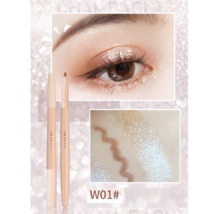 Chì Kẻ Bọng Mắt - Chì Kẻ Mí Nhũ Mắt Highlight 2 Đầu WODWOD Twinkling Beauty W914