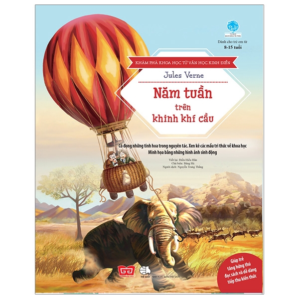 Sách - Khám Phá Khoa Học Từ Văn Học Kinh Điển - Năm Tuần Trên Khinh Khí Cầu