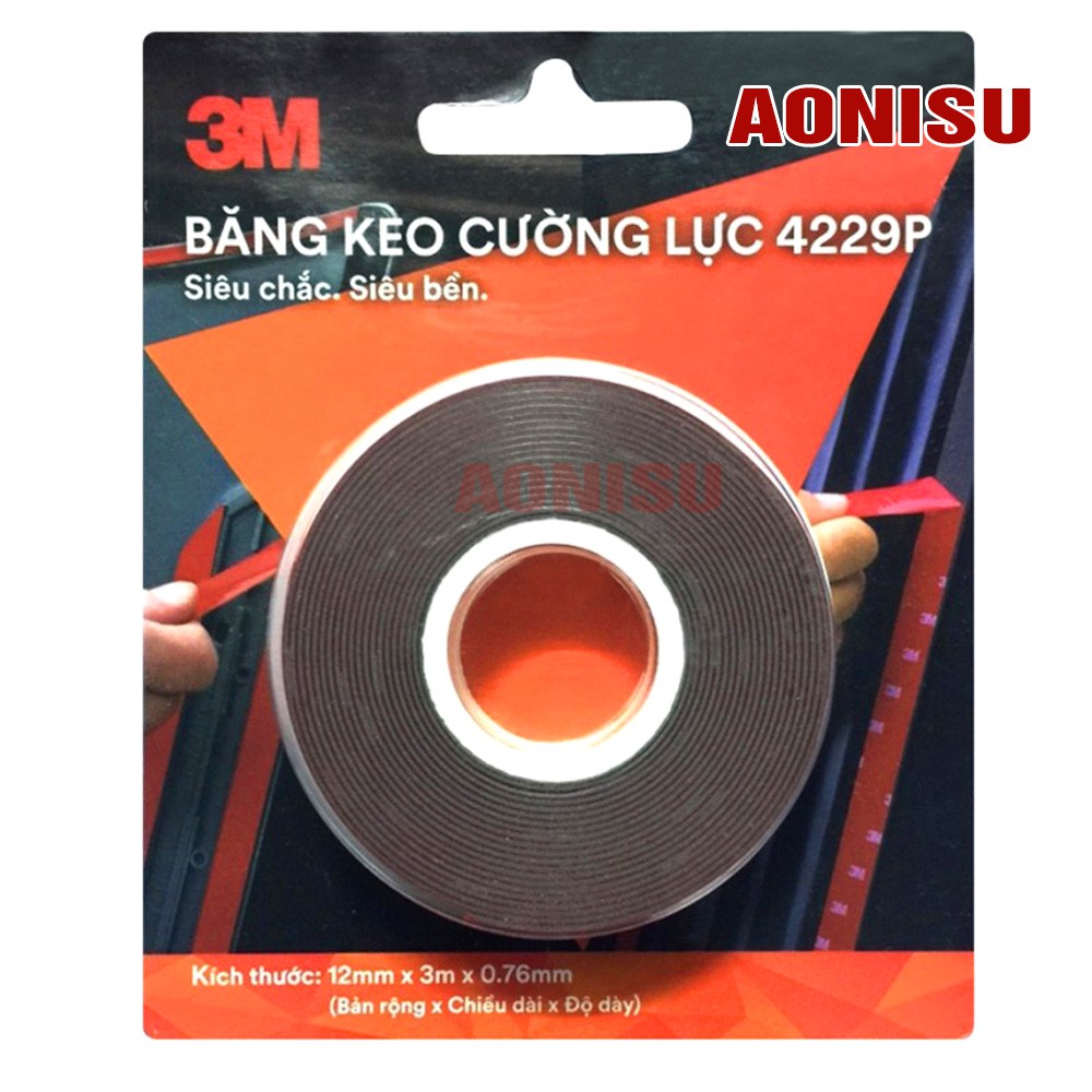 Băng Keo Dán Cường Lực Siêu Dính 3M 4229P - Băng Keo Đa Năng AONISU