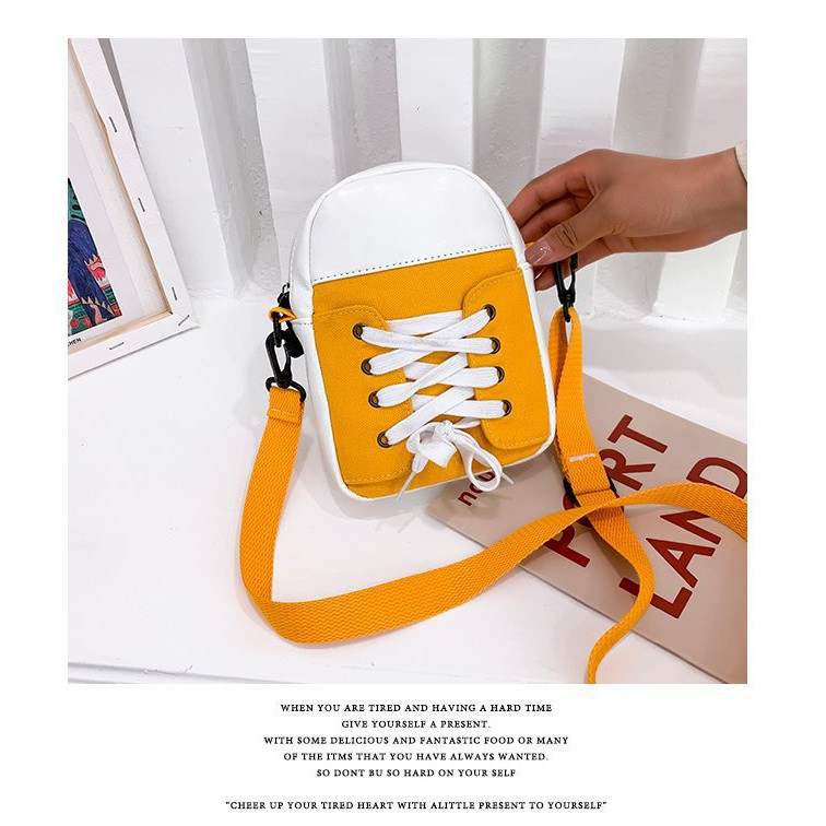 Túi Tote Đeo Chéo Nữ Mini Hình Chiếc Giày Cute Vải Canvas Đi Chơi  Phong Cách Hàn Quốc