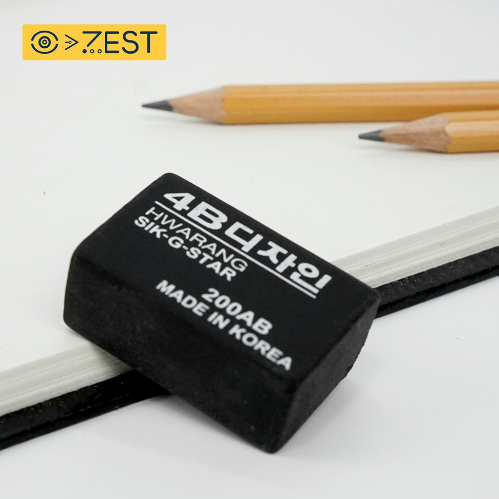 Gôm Tẩy Bút Chì Hwarang 4B Chất Cao Su Màu đen