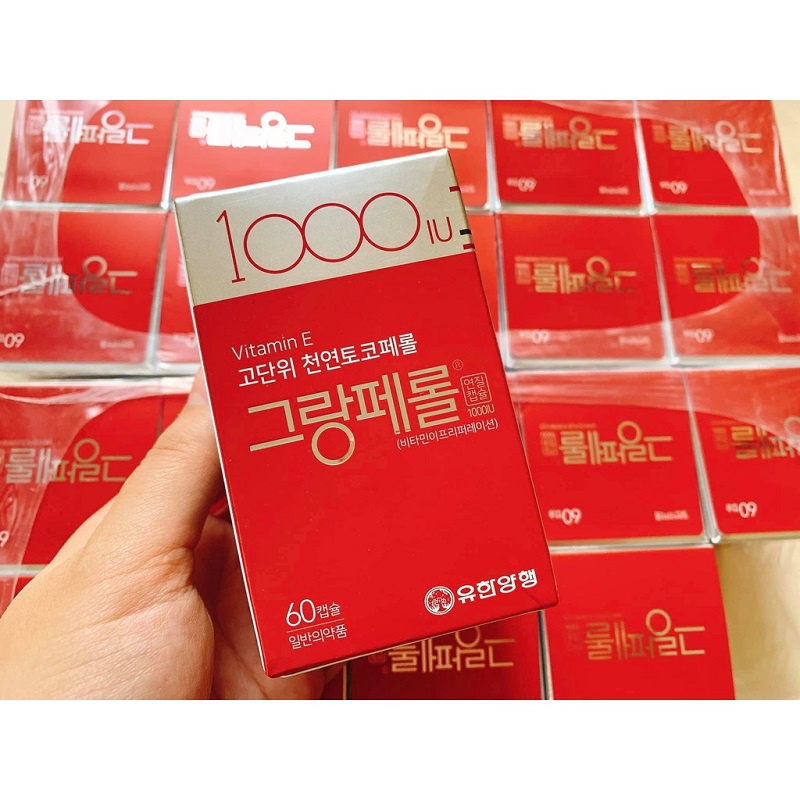 [ Chính Hãng ] Viên Uống Vitamin E 1000 IU Hàn Quốc, Lọ 60 Viên, Giúp Nâng Cao Sức Khỏe, Làm Đẹp Da, Ngừa Mụn, Giảm Nám