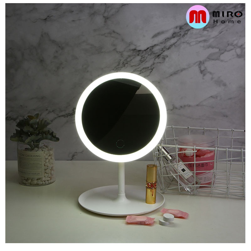 Gương đèn led cảm ứng cùng 3 chế độ ánh sáng, gương trang điểm đèn led cao cấp MIROHOME