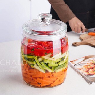 BÌNH THUỶ TINH MUỐI DƯA NẮP CÓ NÚM 2000ML