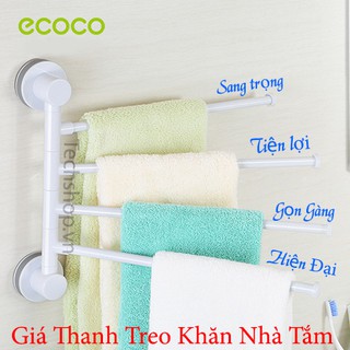 Giá treo khăn 4 nhánh Ecoco 1610 siêu tiện lợi