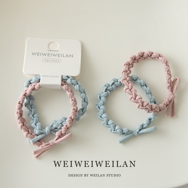 Combo 2 dây cột tóc - vòng tay màu đơn sắc cá tính