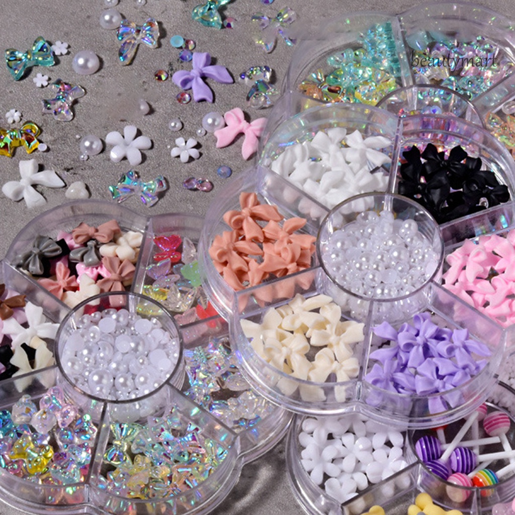 [Hàng mới về] Hộp phụ kiện trang trí móng tay hiệu ứng 3D dễ thương DIY