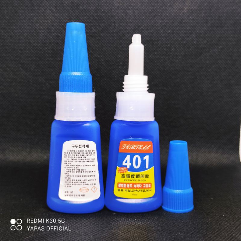 Keo 401 Nail Glue , combo 2 lọ keo gắn móng đính đá 401 15G và glue 10g loại I siêu chắc