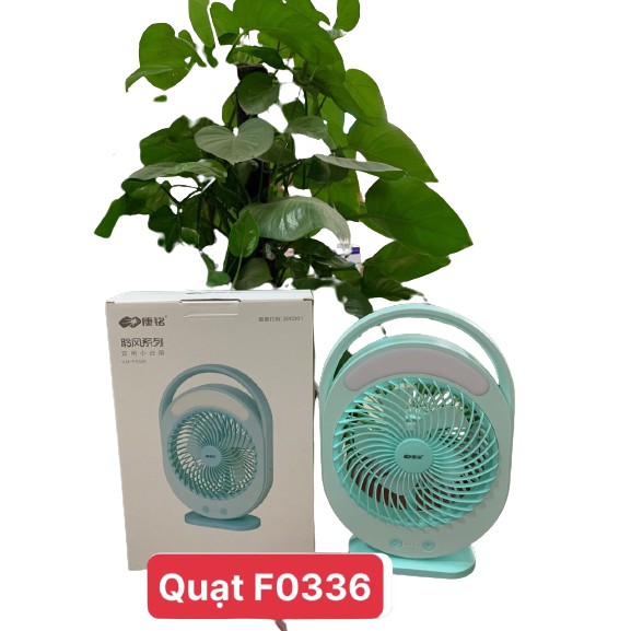 QUẠT SẠC TÍCH ĐIỆN KM F-0336 CÓ ĐÈN LED | BigBuy360 - bigbuy360.vn