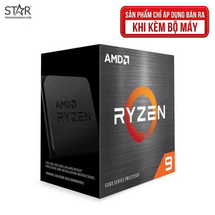 CPU AMD RYZEN 9 5950X (3.4GHz Up to 4.9GHz, AM4, 16 Cores 32 Threads) Box Chính Hãng