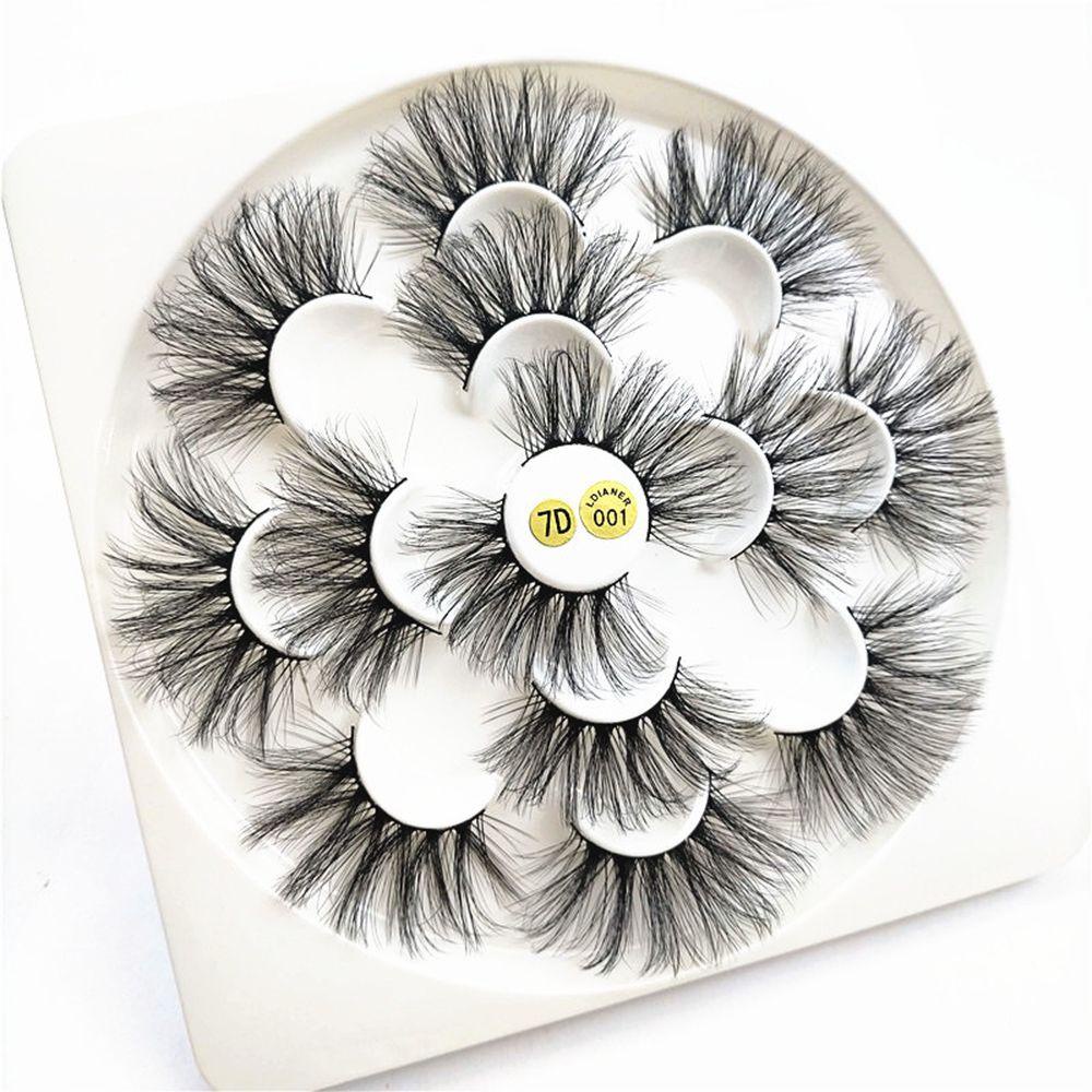 JUNE Set 7 Cặp Lông Mi Giả SKONHED 25mm Nối Dài Mi Chuyên Dụng