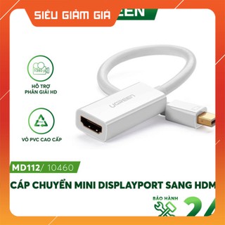 Hot- cáp chuyển đổi mini displayport sang hdmi female ugreen md112 18cm