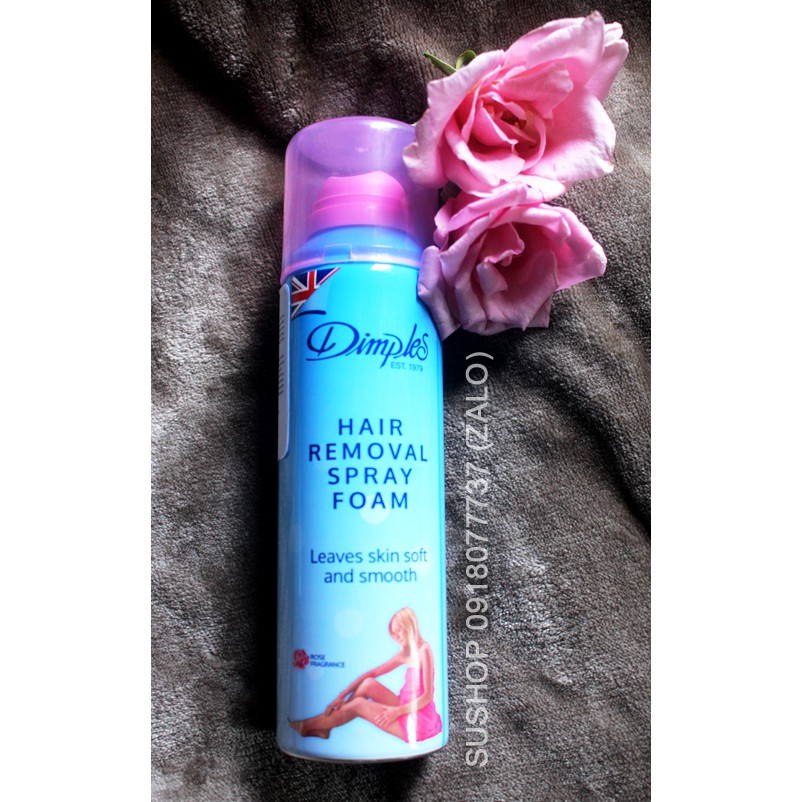 Tẩy lông Dimples dạng bọt - Hàng nhập khẩu Anh quốc - Loại to 200ml chai xịt | BigBuy360 - bigbuy360.vn