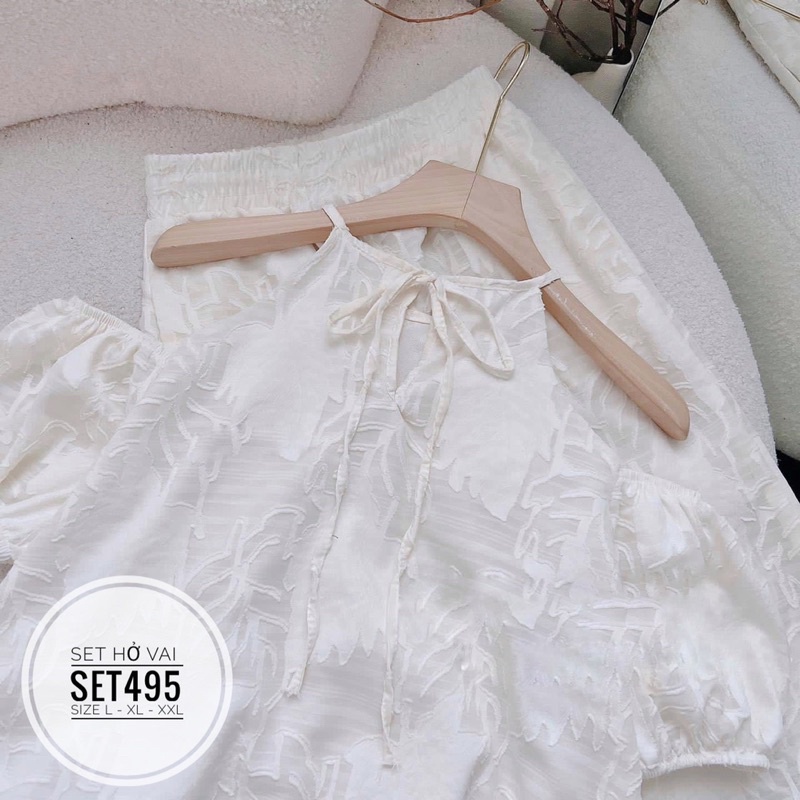[ CHUBBY BIGSIZE ] Set áo cổ yếm + quần từ 55-90kg
