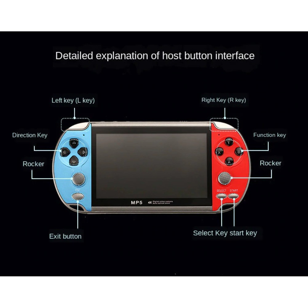 Máy Chơi Game X7 Kiểu Dáng Nintendo - Màn Hình 4.3 inch - Hỗ Trợ Nhiều Định Dạng Game - Xem Phim - Nghe Nhạc -Tiếng Việt