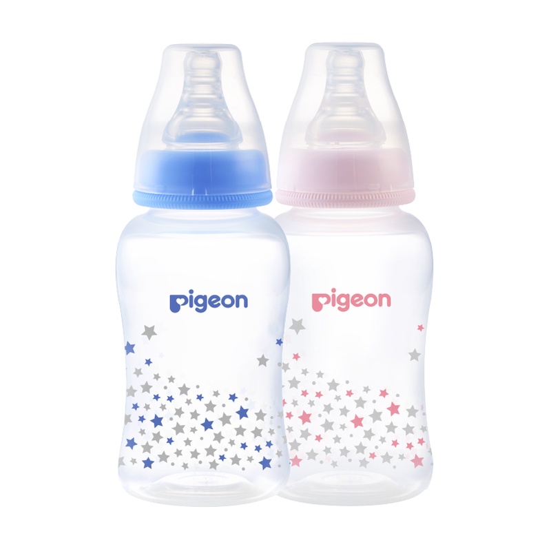 Bình Sữa PP Streamline Hình Ngôi Sao Hồng/Xanh Pigeon 150ml (S)