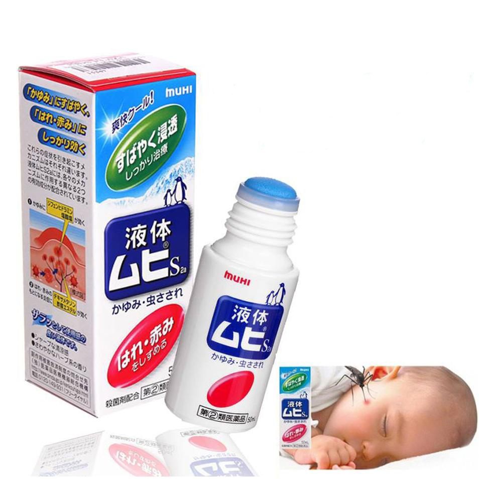 Lăn Bôi Muỗi Cắn Chim Cánh Cụt MUHI An Toàn Cho Trẻ Nội Địa Nhật 50ml - SAKUKO