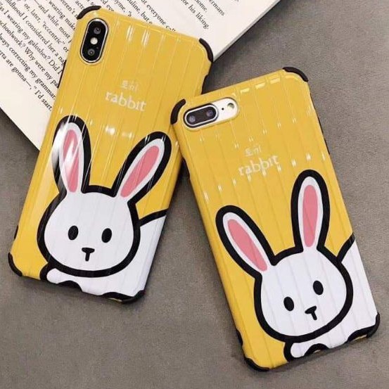 Ốp Iphone, Ốp vali sọc nổi 3D thỏ Rapbit cao cấp chống sốc Iphone 7/ 8/ 7 Plus/ 8 Plus/ Iphone X/ XS/ XS Max/ SE 2020