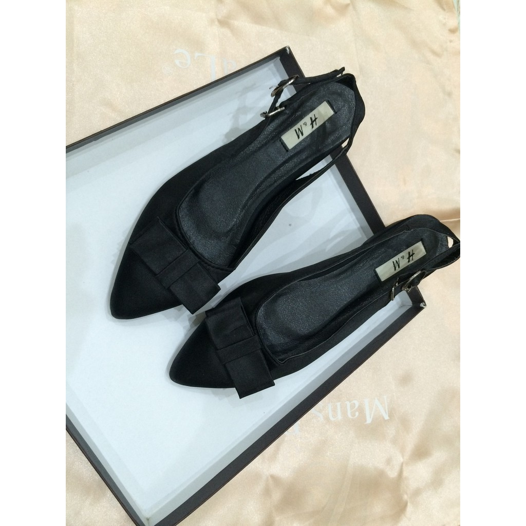 HG2_Giày bệt búp bê đính nơ 2p quai sau xinh xắn