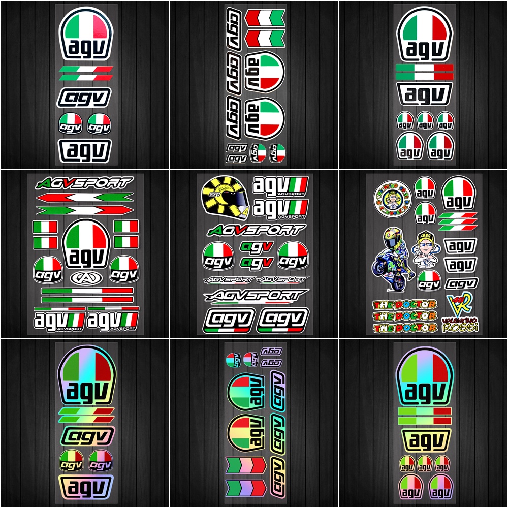 AGV Moto GP Mũ Bảo Hiểm Xe Máy Miếng Dán Mũ Bảo Hiểm Phản Quang Miếng Dán Cho Mũ Bảo Hiểm AGV
