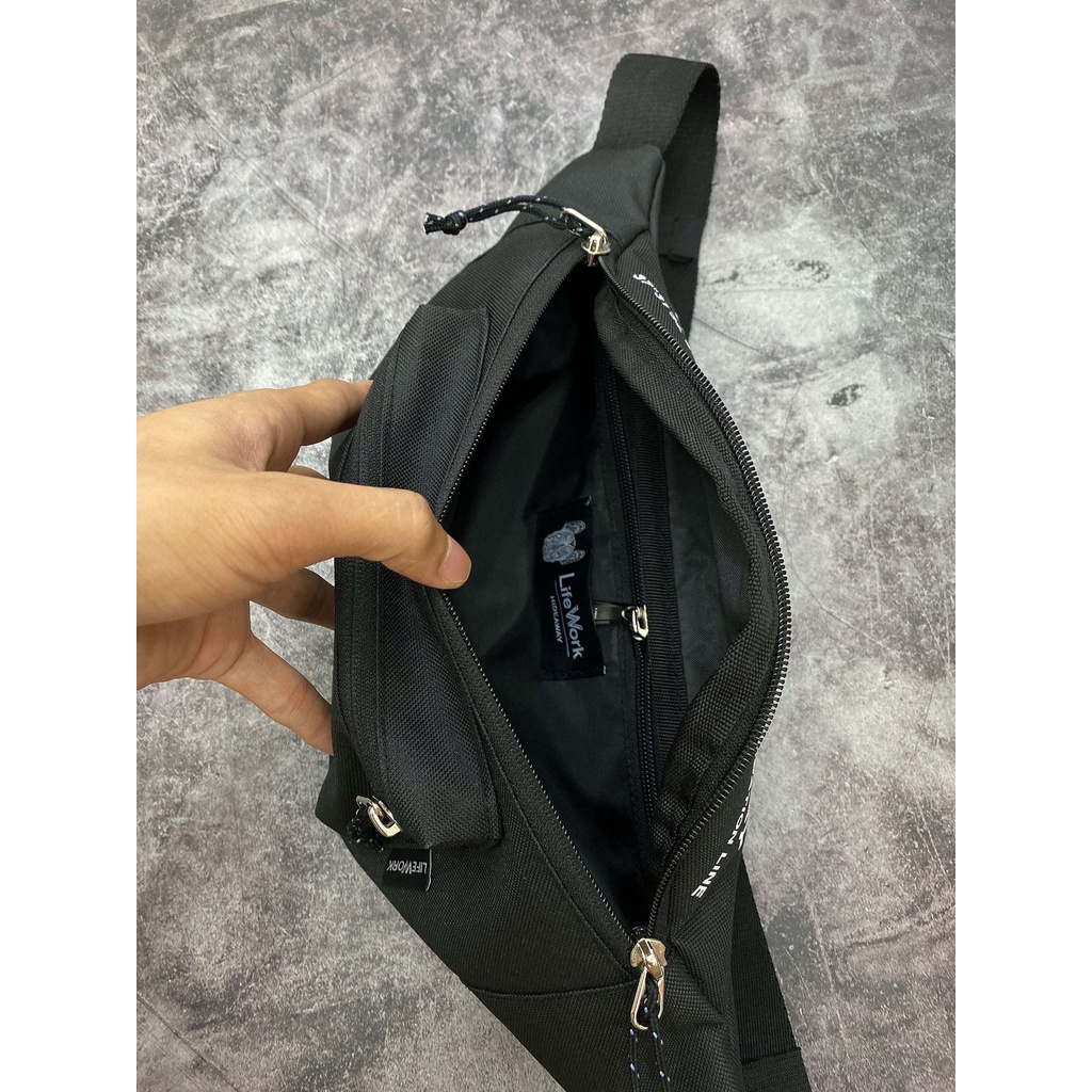 Túi Đeo Chéo B360 LIFEWORK LOGO WAIST BAG BLACK [ HONGPHUC ]