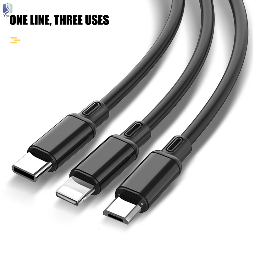 VN Cáp Sạc Dữ Liệu Micro Usb Loại C 3 Trong 1 Đa Năng