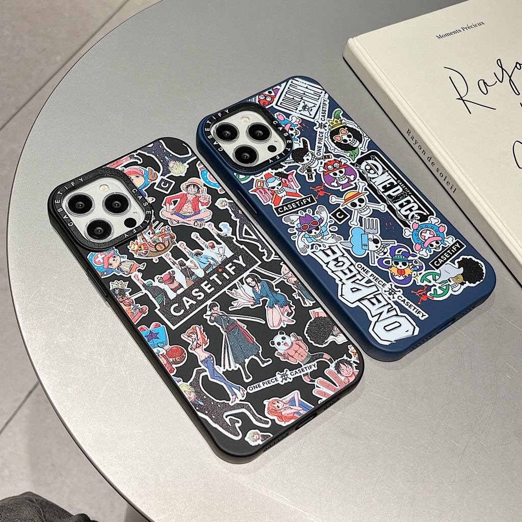 Ốp Điện Thoại Lông Mềm In Hình One Piece Cho iPhone13Pro iP12Pro XR iPhone11 12Promax 13Promax 11 12 13