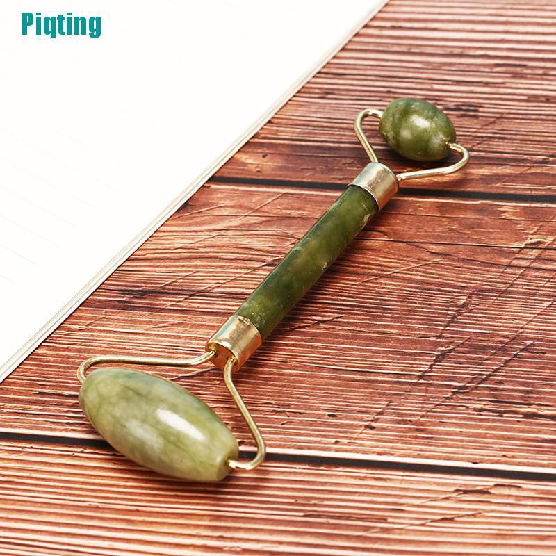 1 Bộ Dụng Cụ Massage Mặt Bằng Ngọc Bích Tự Nhiên + Gua Sha