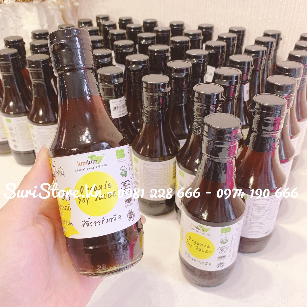 Nước Tương Đậu Nành Hữu Cơ Organic Soy Sauce - Chai 200ml Lumlum