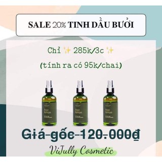 [NGĂN RỤNG 100%] COMBO 3 chai Tinh Dầu Bưởi KÍCH THÍCH MỌC TÓC Vi Jully - Ngăn Rụng Tóc- Kích Thích Mọc Tóc -Làm Dài Tóc