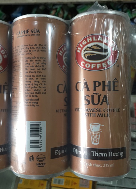 Cà Phê Sữa Highlands Coffee Lon 235ml