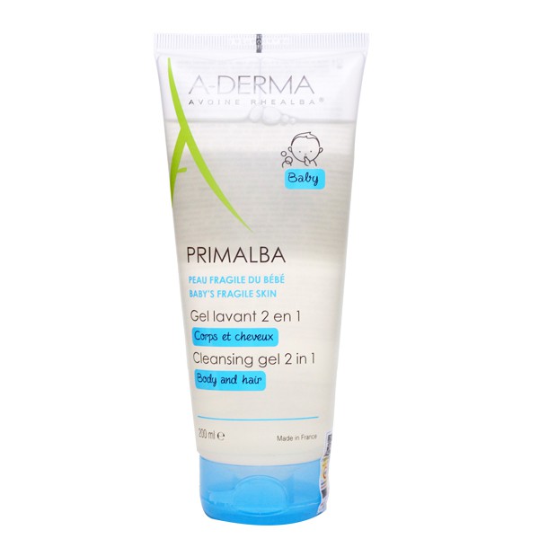 A-Derma Primalba Cleansing Gel 2in1: Sữa Tắm Gội Cho Bé (200ml)