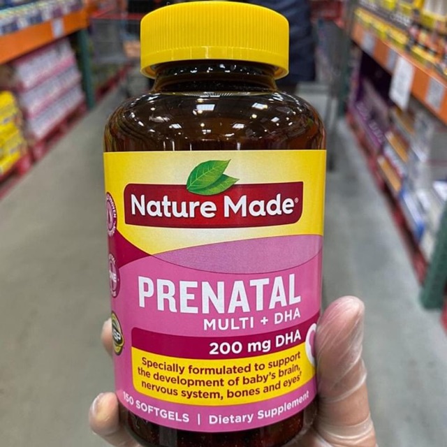 Thuốc Bổ Cho Bà Bầu Nature Made Prenatal Multi DHA 150 Viên - Mẫu Mới