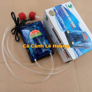 Máy sủi khí oxi bể cá cảnh rs 348A 2 vòi tặng ngay dây sủi, viên sủi, RS 248A 1 vòi tặng dây sủi viên sủi