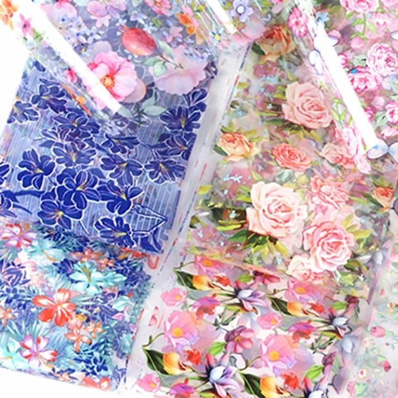 Set 10 Miếng Dán Móng Tay Tự Dính Họa Tiết Retro Cho Nữ