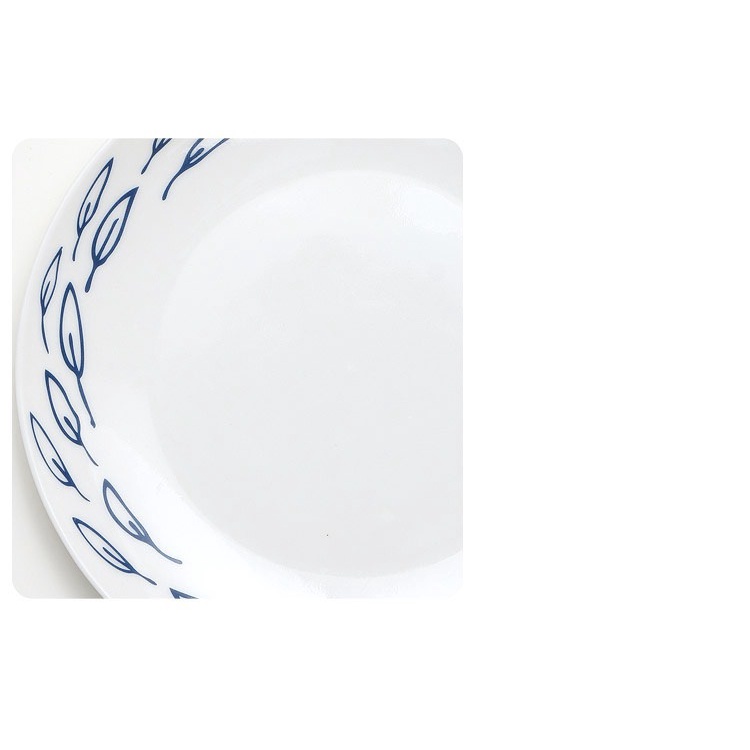 Đĩa sứ trắng họa tiết dày dặn đường kính 20.5cm