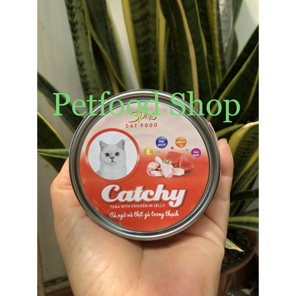 THANH LÝ Pate  Catchy  5PLUS , thức ăn ướt dành cho mèo cưng 170g