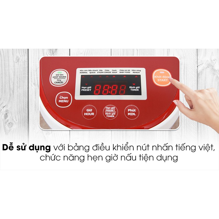 Nồi cơm điện tử Supor 0.8 Lit CFXB20FC17A-35