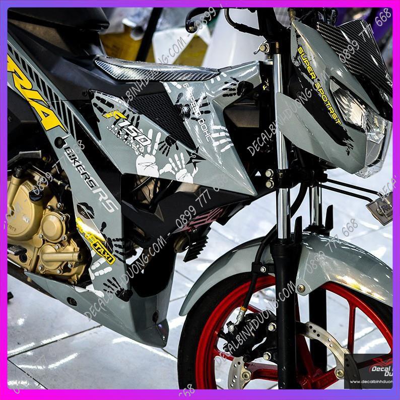 Decal Xe Máy - Tem Trùm Satria, Raider Màu Xám Xi Măng Mới Nhất