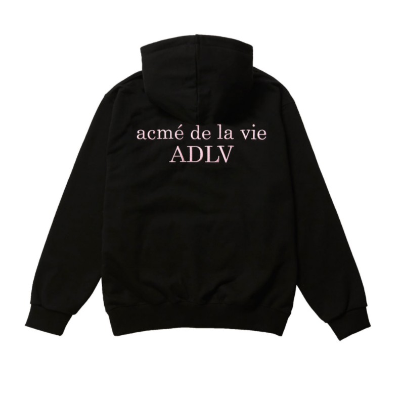 ÁO KHOÁC CÓ MŨ ADLV BASIC LOGO EMBROIDERY HOODIE BLACK