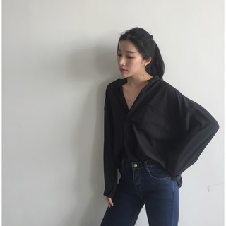 ÁO SƠ MI NỮ CỔ TRỤ (kèm video + ảnh thật)