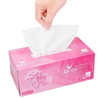 Có Mã QR Hộp Khăn Giấy lụa Bless You À La Vie 2 lớp,180 Tờ Hộp BiBiSTORE