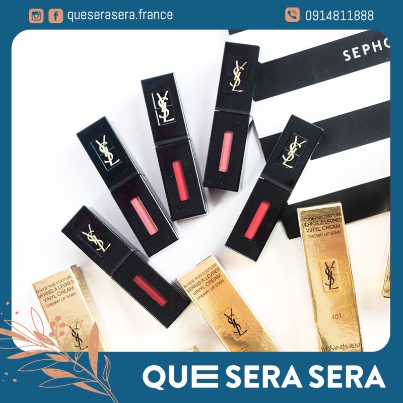Son kem YSL dòng Vinyl cream lip stain