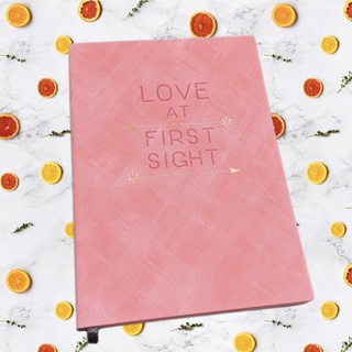 Sổ Tay A5 - 100 Trang Bìa Da PU Love At First Sight Phong Cách Vintage [HÌNH THẬT]