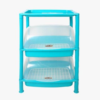 Kệ chén 2 tầng có nắp đậy an toàn vệ sinh - đồ dùng nhà bếp cao cấp