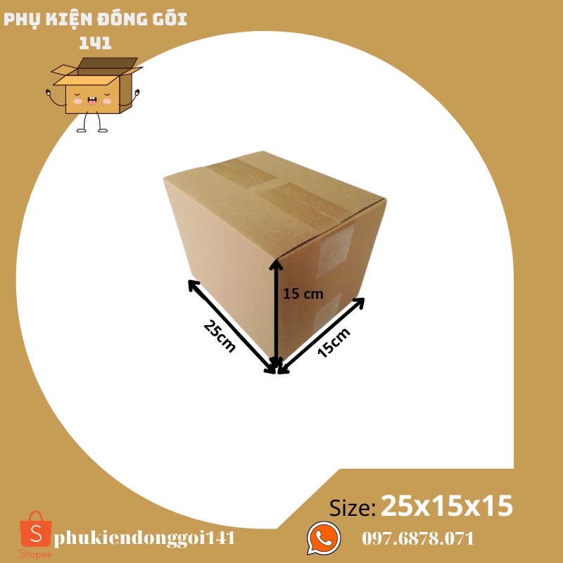 25x15x15cm Thùng hộp carton đóng gói hàng hóa