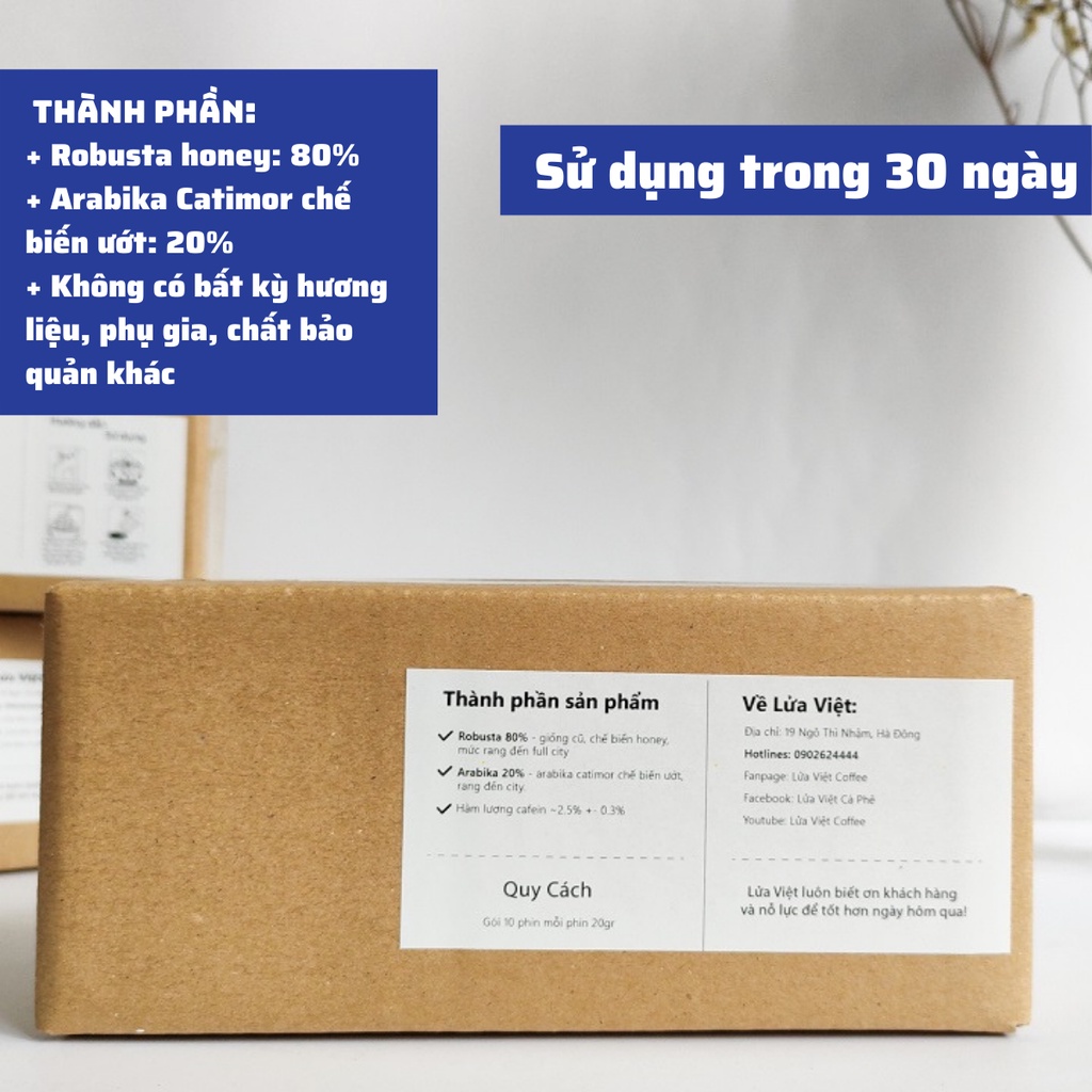 Cà phê rang xay phin giấy lửa việt blend 80% robusta và 20% arabica cafe - ảnh sản phẩm 2