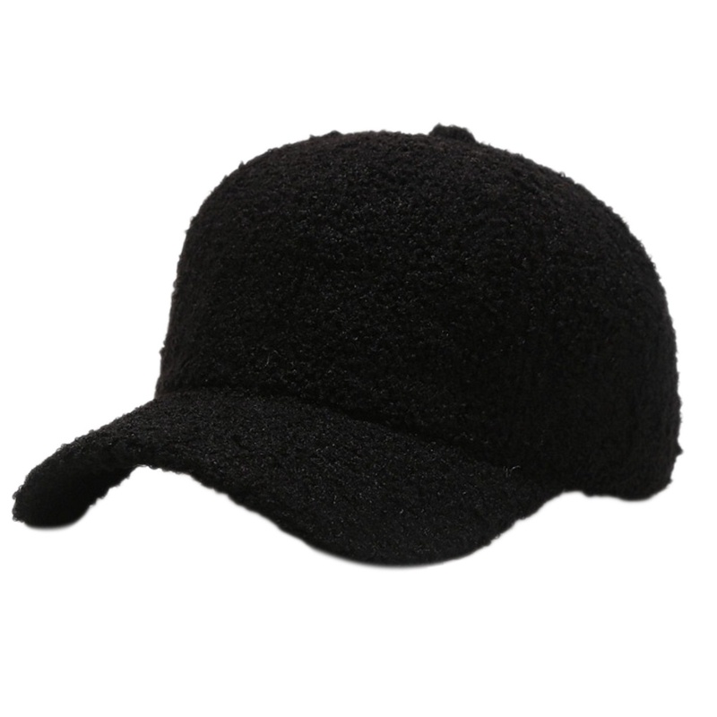Mũ Lưỡi Trai Vải Len Lông Cừu Màu Sắc Trơn Chống Lạnh Thời Trang Mùa Đông Cá Tính