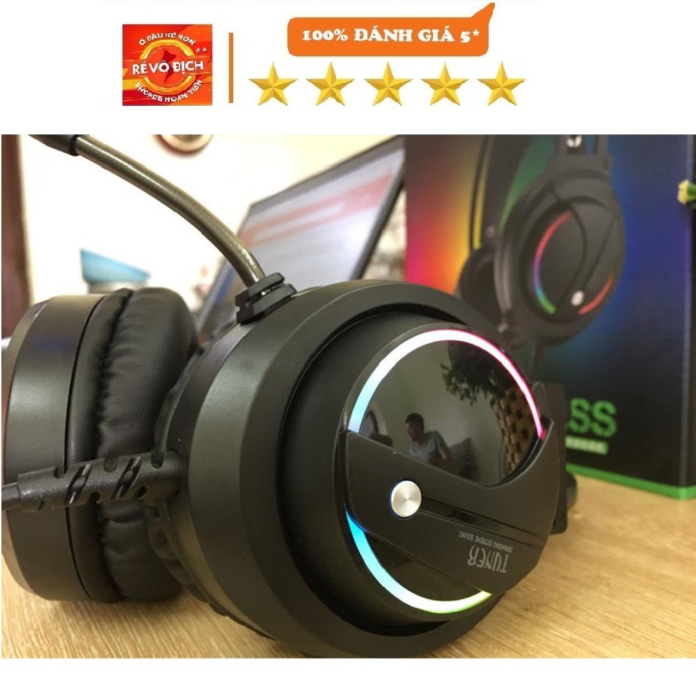 Tai nghe chụp tai game thủ có dây, dành cho máy tính, gaming Tuner 7.1 âm thanh vòm,có mic, Led, chính hãng BH 1 năm.