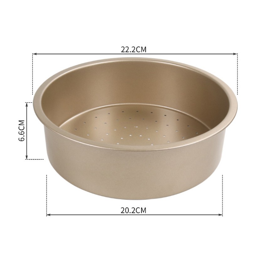 Khuôn Gato Đúc Tròn Liền Chống Dính Đục Lỗ 22cm